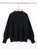 ALEGER No 57 Cashmere Blend Bobble Crop Sweater - BLACK