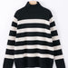ALEGER No 61 Cashmere Blend Slim Stripe Polo - BLACK / SHELL