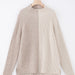 ALEGER No 83 Plated Cashmere Blend Funnel Neck Sweater - WHEAT