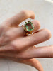 SHYLA LONDON - SQUARE CLAW RING - SOFT GREEN