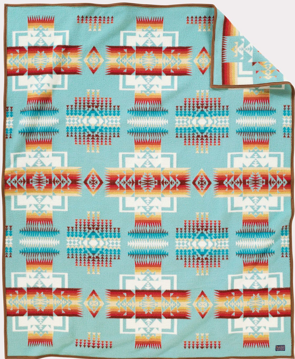 PENDLETON - CHIEF JOSEPH - AQUA Blanket Robe