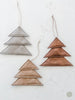 LEATHER CHRISTMAS TREE ORNAMENT - SILVER