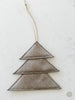 LEATHER CHRISTMAS TREE ORNAMENT - SILVER