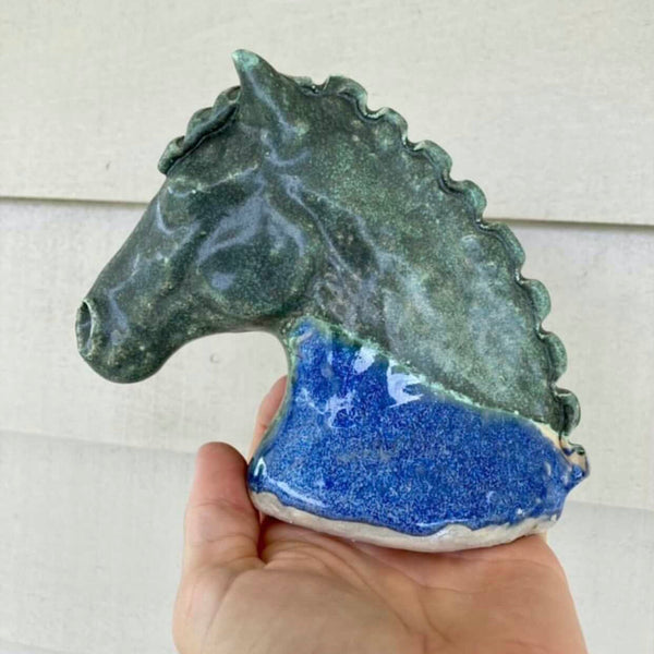 Ceramic Glazed Horse Sculpture  - small #07