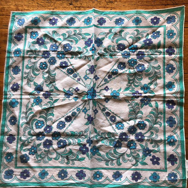 EMILIO PUCCI - Vintage signed floral cotton scarf