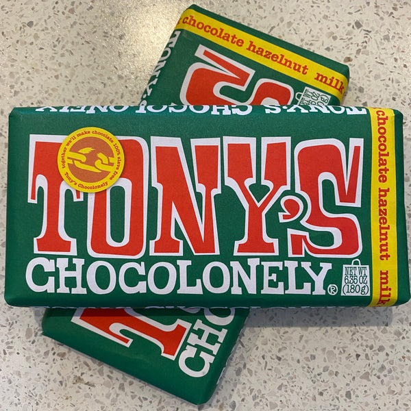 TONY'S CHOCOLONELY -  Milk Chocolate Hazelnut 180g