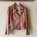 STILL US- Biker NATURAL LEATHER Jacket with detachable sleeves - HONEY 44