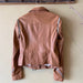 STILL US- Biker NATURAL LEATHER Jacket with detachable sleeves - HONEY 48