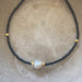 KYRA STONE - Pearl Necklace with 22k gold stud beads & pearl