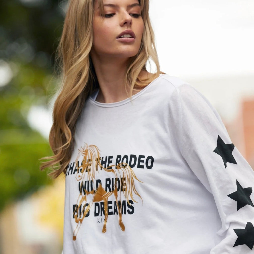 HAMMILL & CO - WHITE RODEO L/S Tee