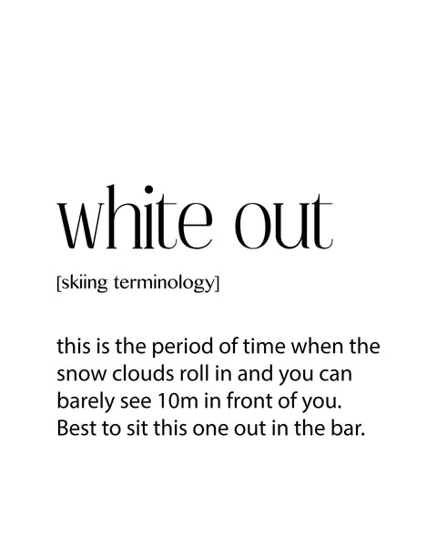 White Out Print – Design & Detail -Mountain Style
